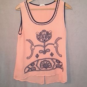 "Mine" Embroidered Ladies Sheer Top